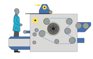 Incorporated Easy Feeding of the GTC 111-5400 - step 2: Rewind drawer moved backwards