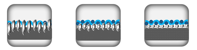 Left to right: high pressure, good pressure, low pressure
